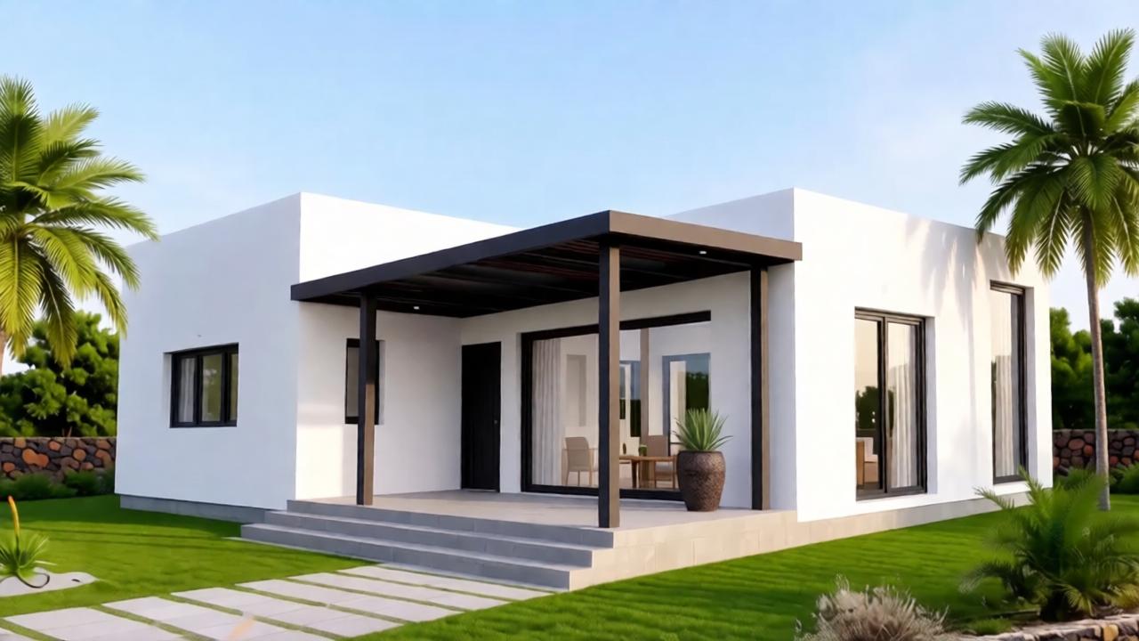 Casa prefabricada en Valle Gran Rey, La Gomera · modelo compact 50 m²